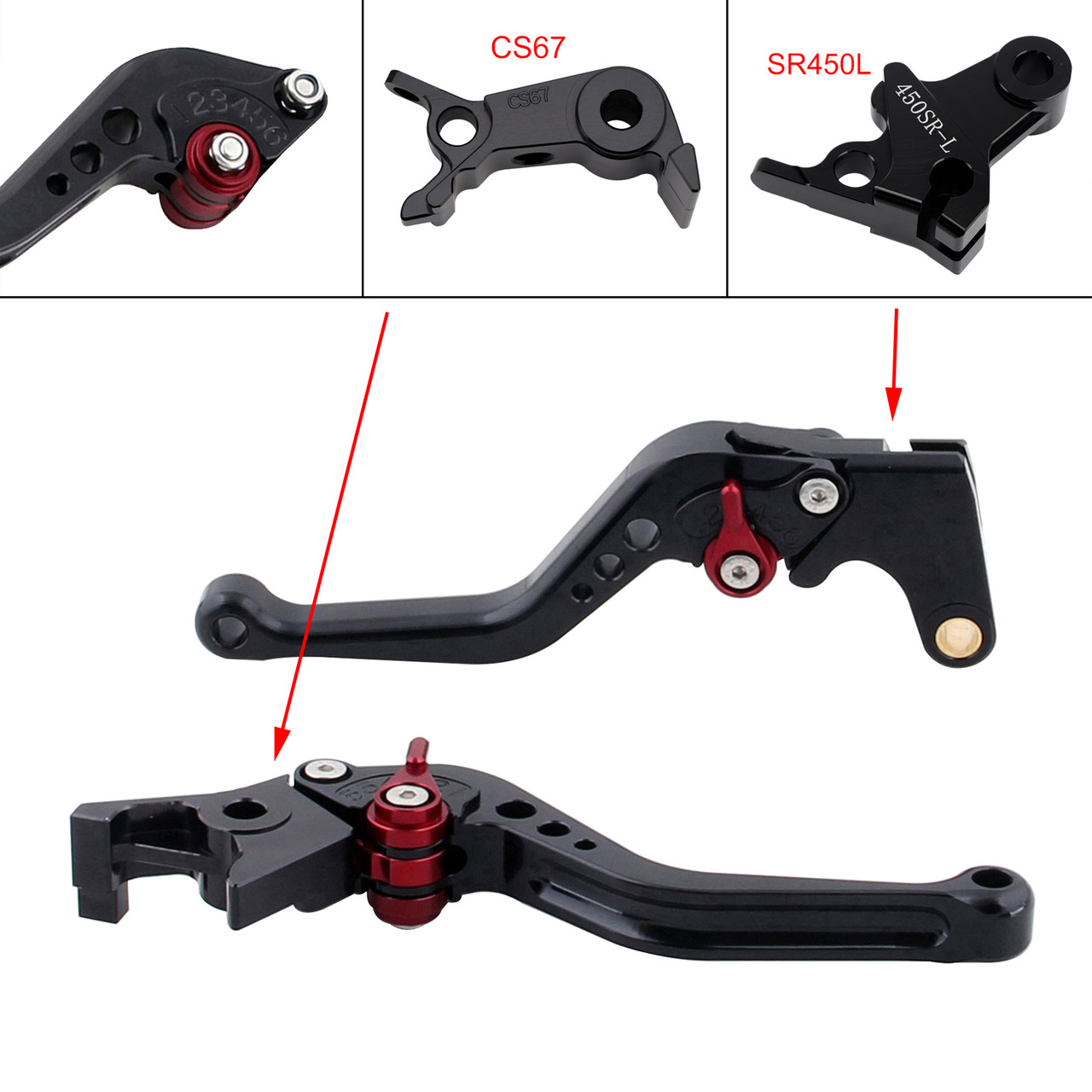 2024-2026 VOGE DS900X 900DSX Short Clutch Brake Lever Black Generic