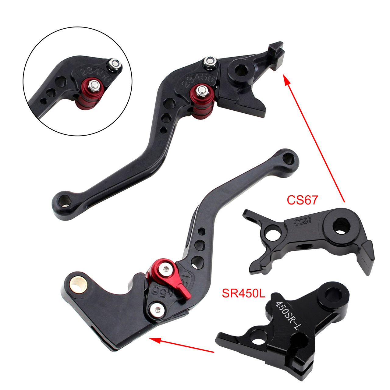 2024-2026 VOGE DS900X 900DSX Short Clutch Brake Lever Black Generic