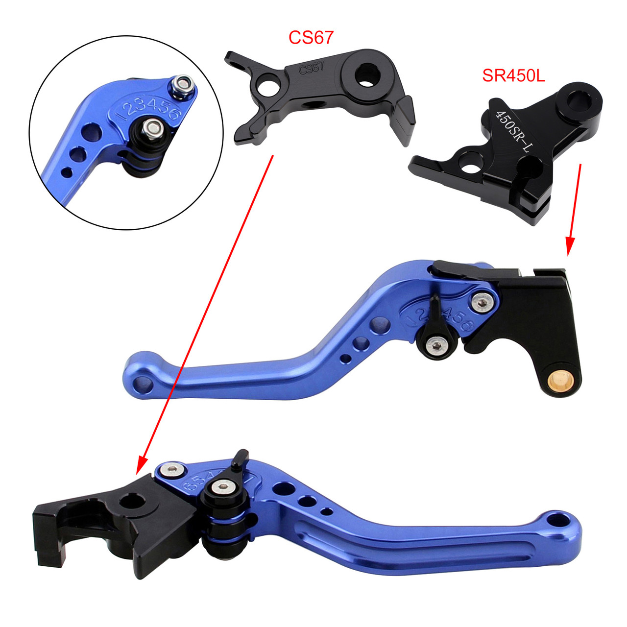 2024-2026 VOGE DS900X 900DSX Short Clutch Brake Lever Blue Generic