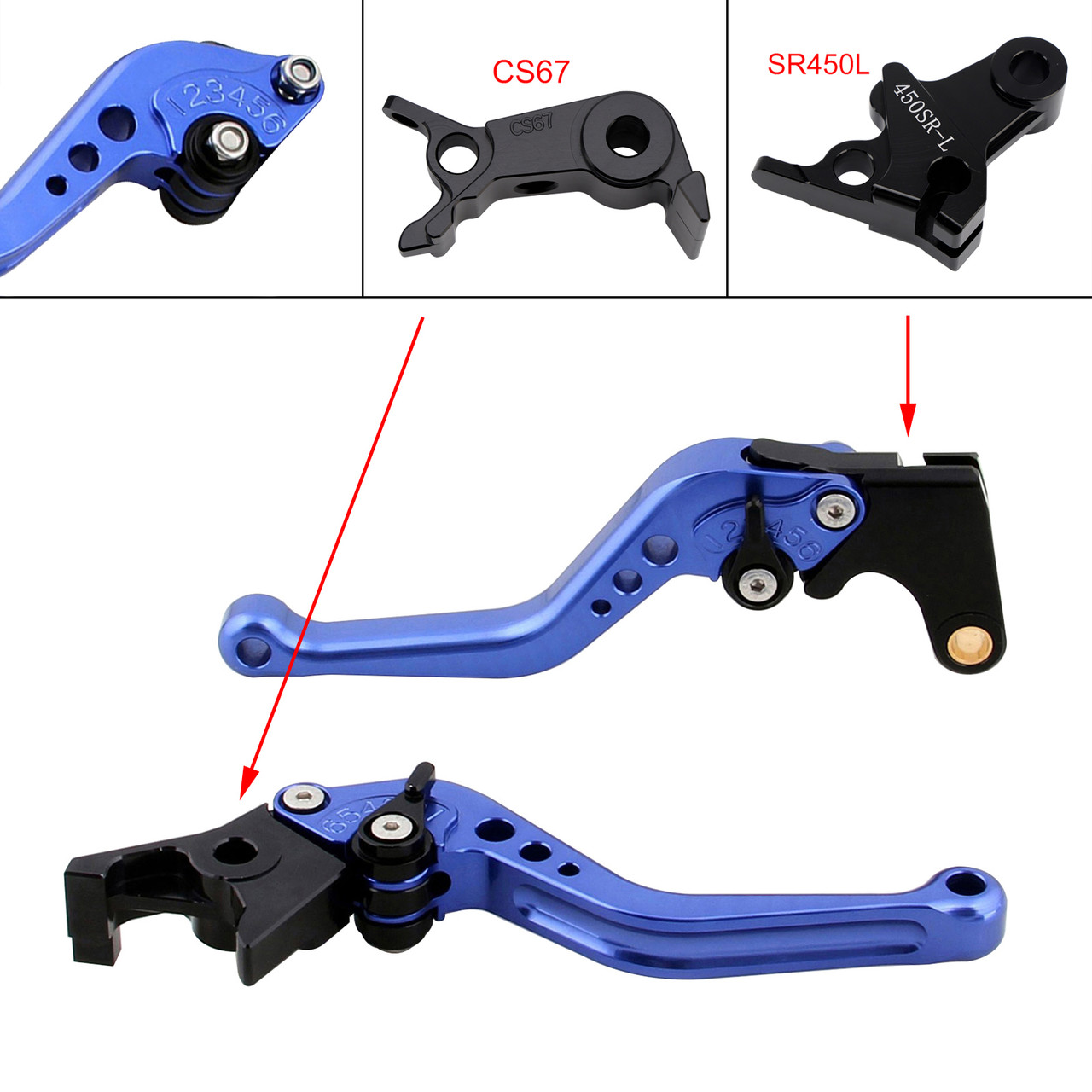 2024-2026 VOGE DS900X 900DSX Short Clutch Brake Lever Blue Generic
