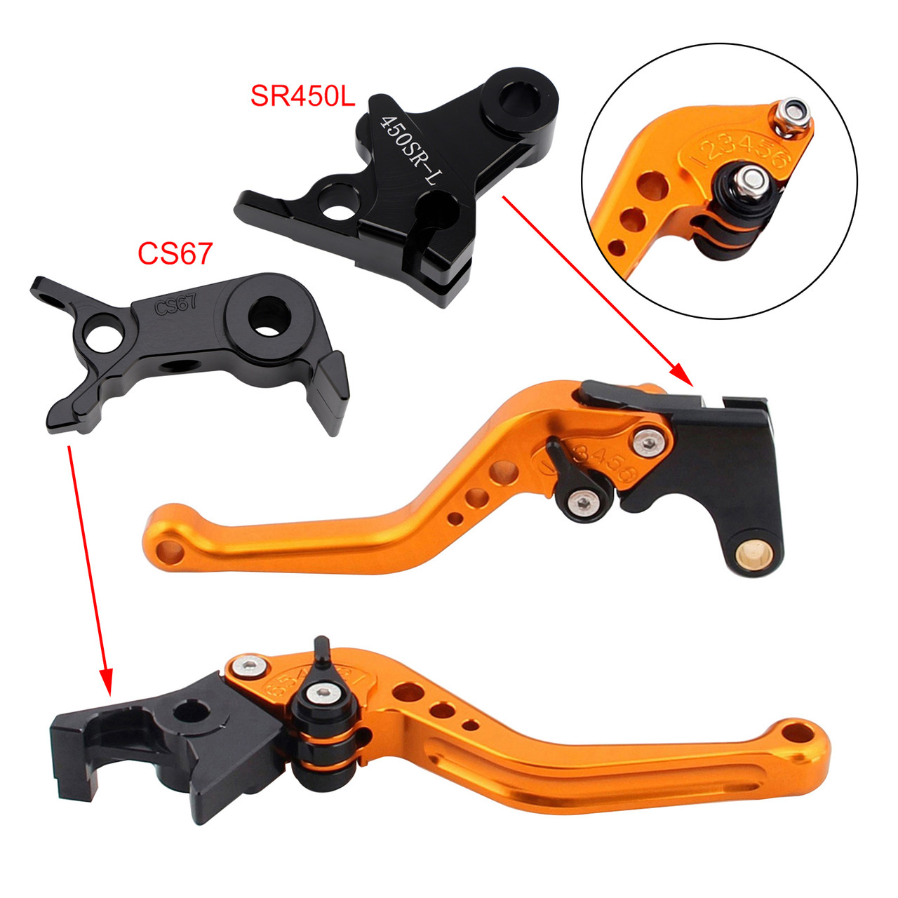 2024-2026 VOGE DS900X 900DSX Short Clutch Brake Lever Gold Generic