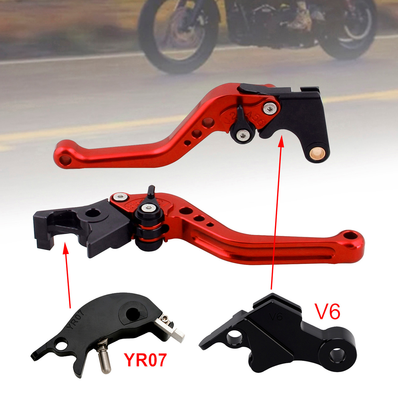 2024-2025 YAMAHA XSR900 XSR900GP MT-09 MT-09SP Short Clutch Brake Lever Red Generic