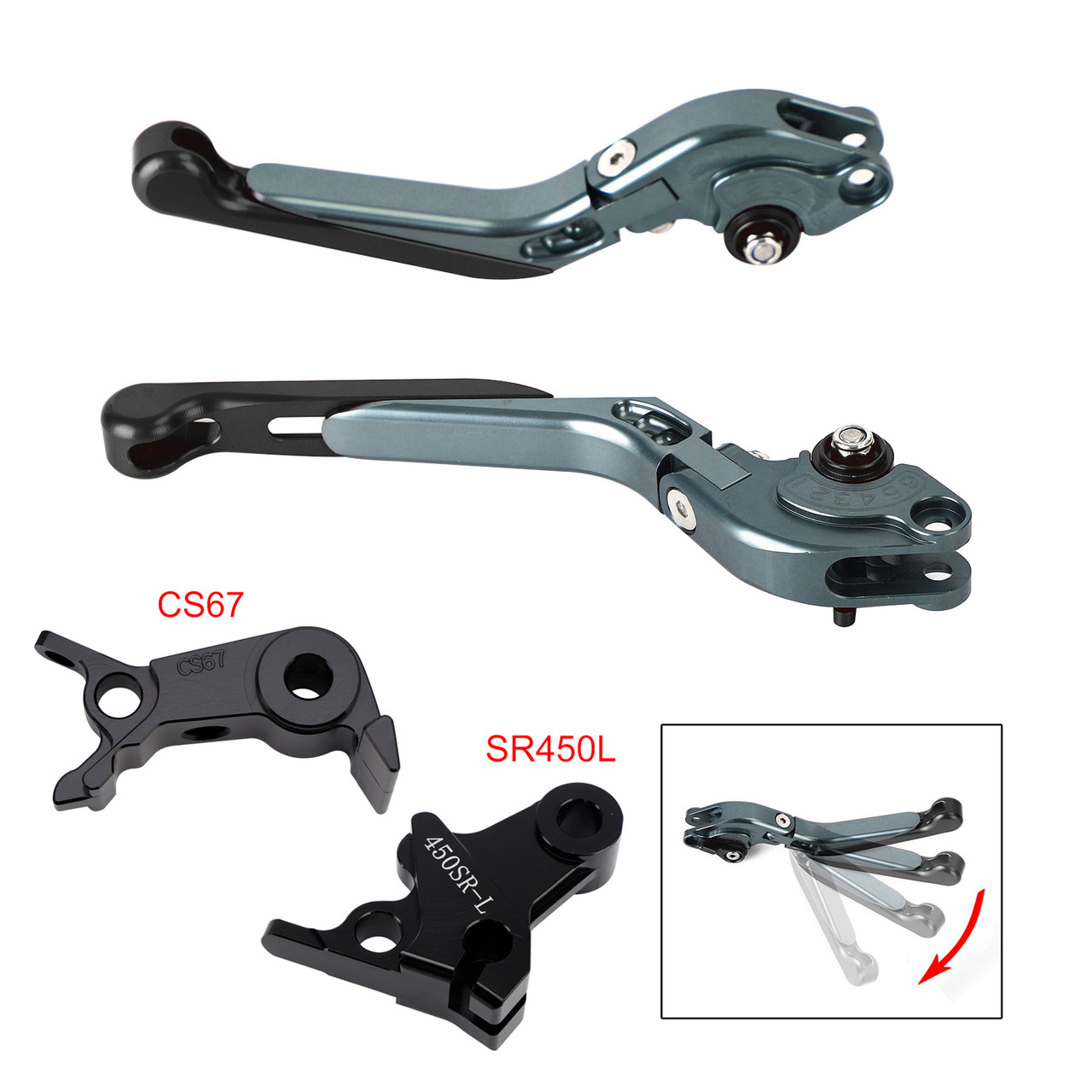 2024-2026 VOGE DS900X 900DSX Adjustable Folding Extendable Brake & Clutch Levers Black Generic