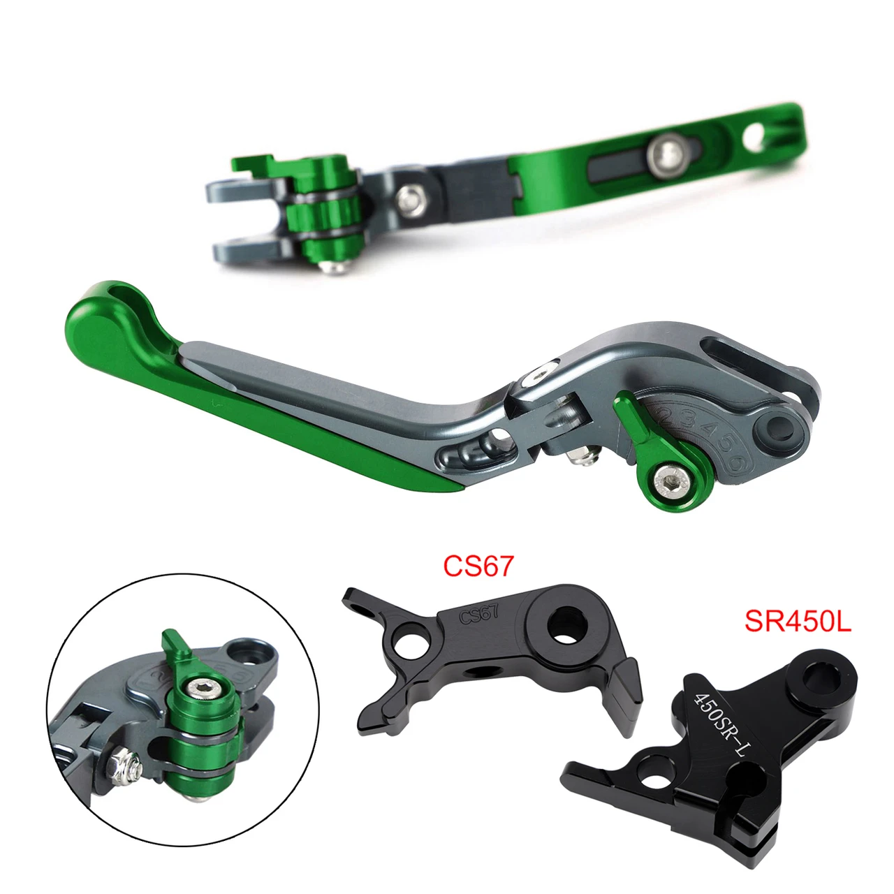 2024-2026 VOGE DS900X 900DSX Adjustable Folding Extendable Brake & Clutch Levers Green Generic