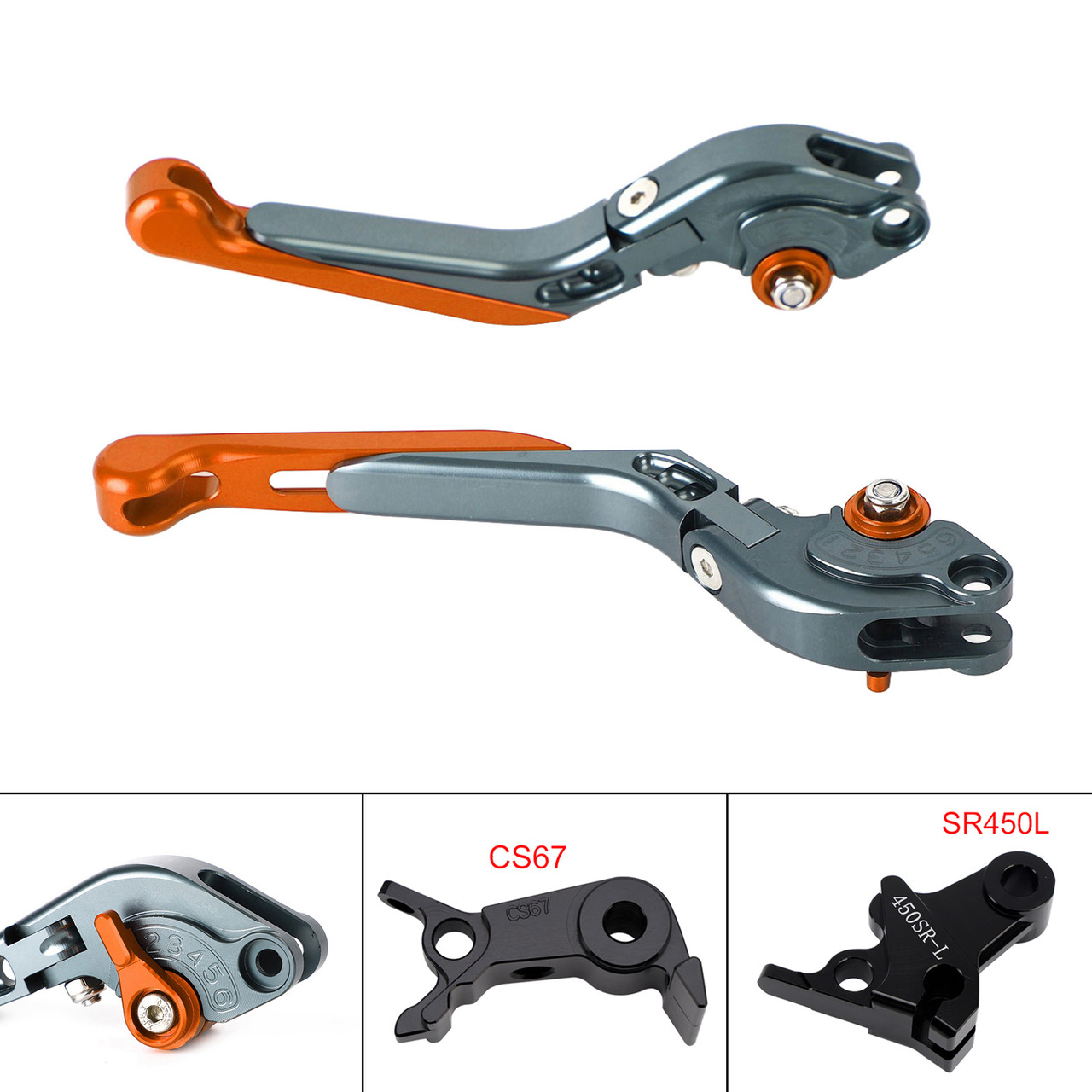 2024-2026 VOGE DS900X 900DSX Adjustable Folding Extendable Brake & Clutch Levers Orange Generic