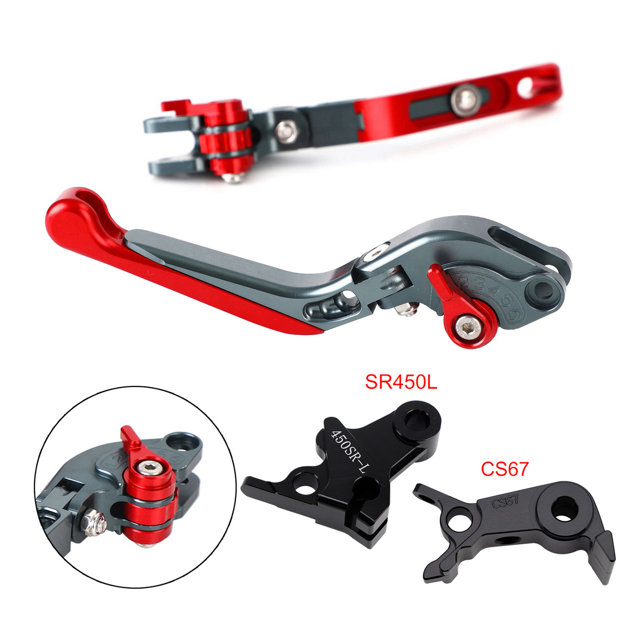 2024-2026 VOGE DS900X 900DSX Adjustable Folding Extendable Brake & Clutch Levers Red Generic