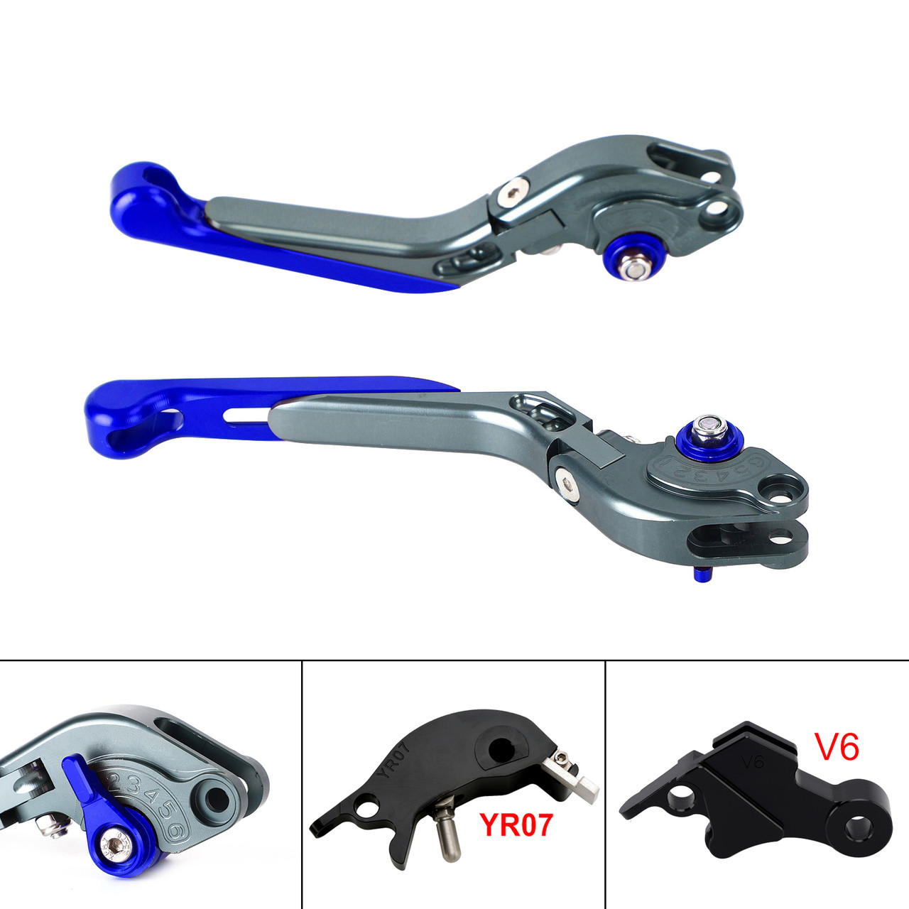 2024-2025 YAMAHA MT-09 MT-09SP Adjustable Folding Extendable Levers Blue Generic