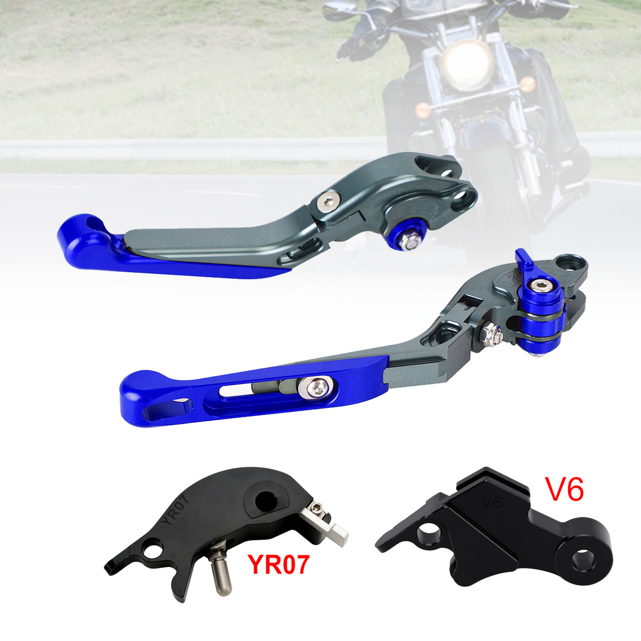 2024-2025 YAMAHA XSR900 XSR900GP Adjustable Folding Extendable Levers Blue Generic