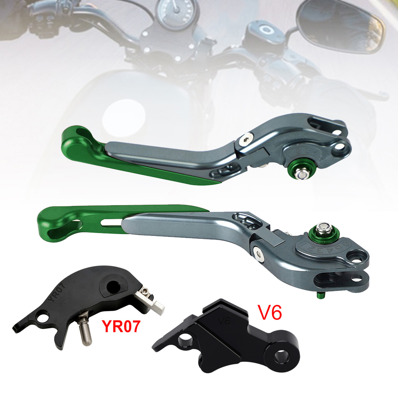 2024-2025 YAMAHA XSR900 XSR900GP Adjustable Folding Extendable Levers Green Generic