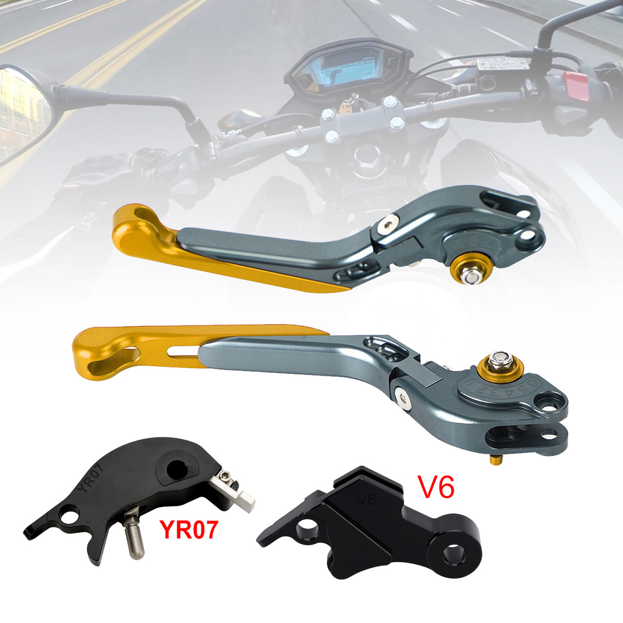 2024-2025 YAMAHA MT-09 MT-09SP Adjustable Folding Extendable Levers Gold Generic