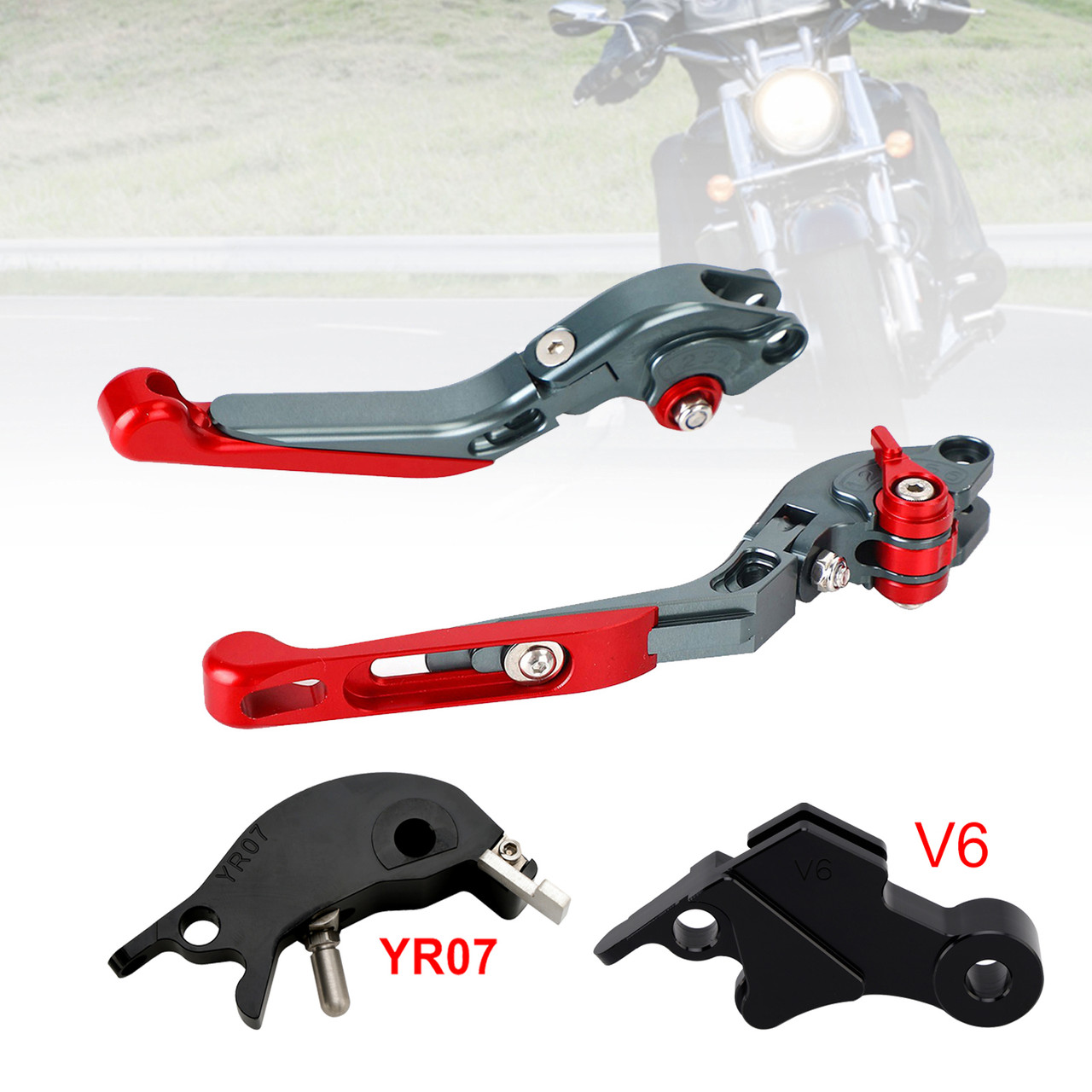 2024-2025 YAMAHA XSR900 XSR900GP Adjustable Folding Extendable Levers Red Generic