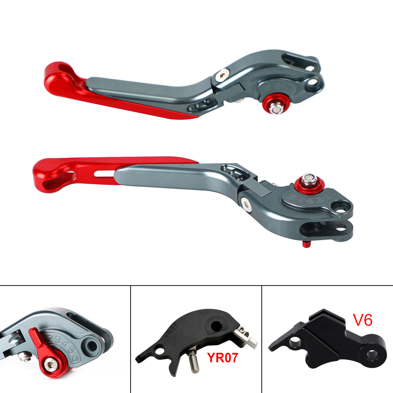 2024-2025 YAMAHA XSR900 XSR900GP Adjustable Folding Extendable Levers Red Generic