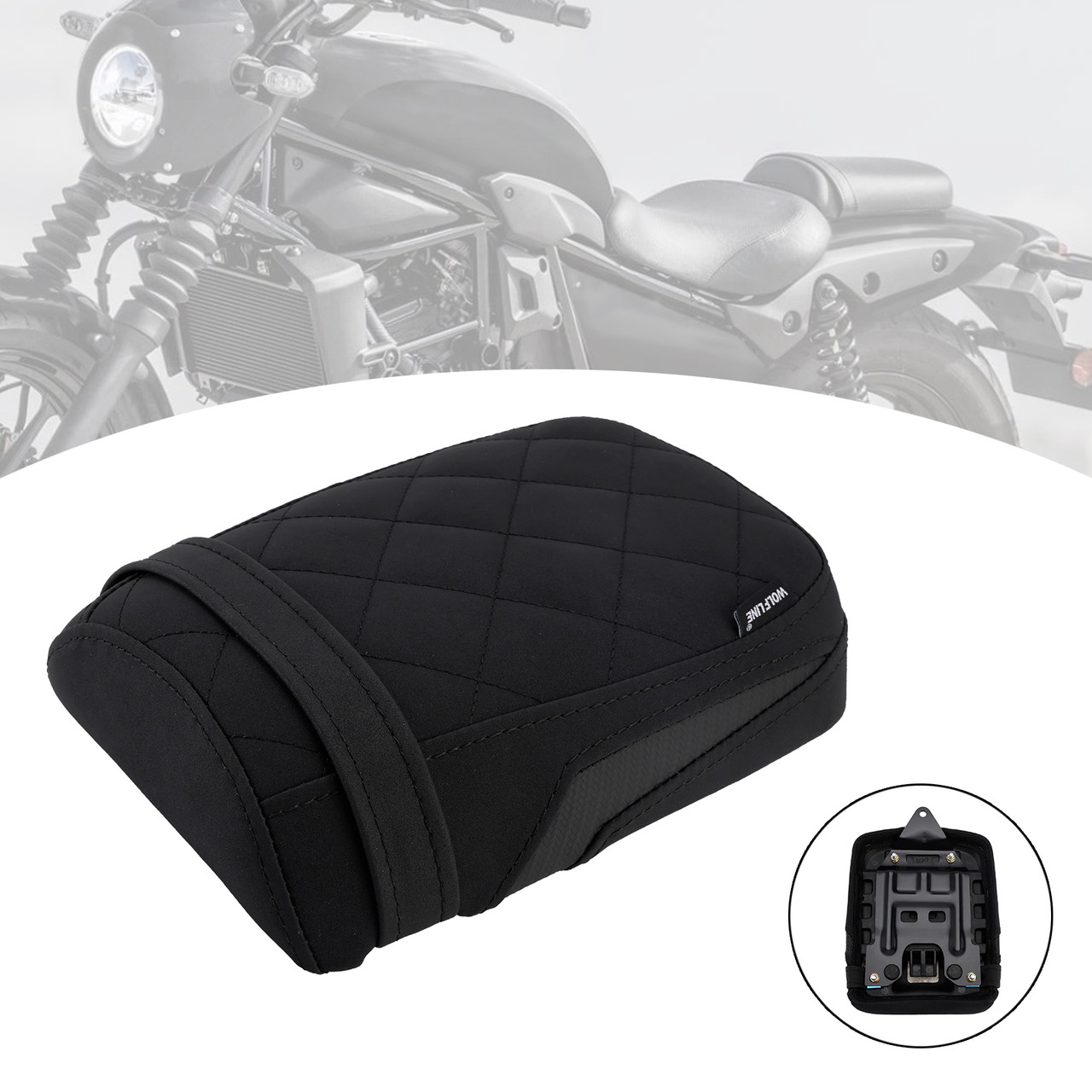 2024-2025 Kawasaki Eliminator 500 Rear Seat Passenger Cushion Flat Black Generic