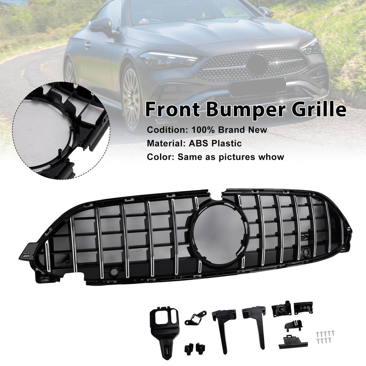 2024-2026 Mercedes-Benz CLE-Class W236 A236 C236 CLE300 CLE450 Front Bumper Grille with camera hole Generic