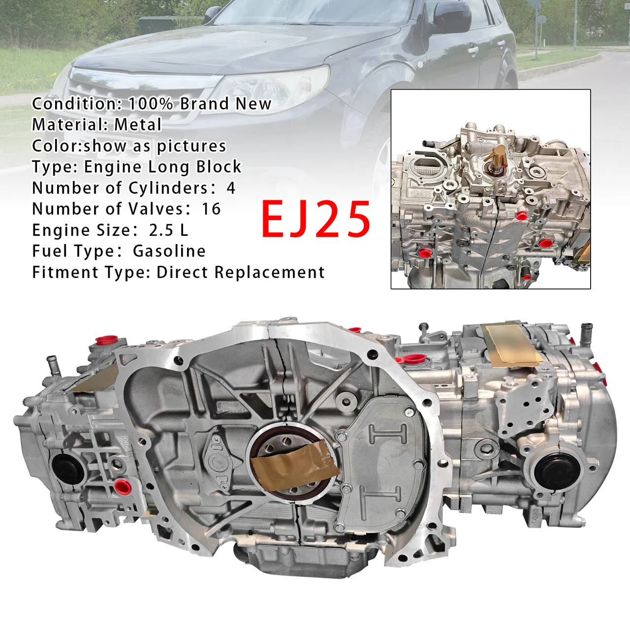 2006-2011 Subaru Forester Impreza 2.5L Outback/Legacy 2.5L Brand New Engine Motor EJ25 Generic