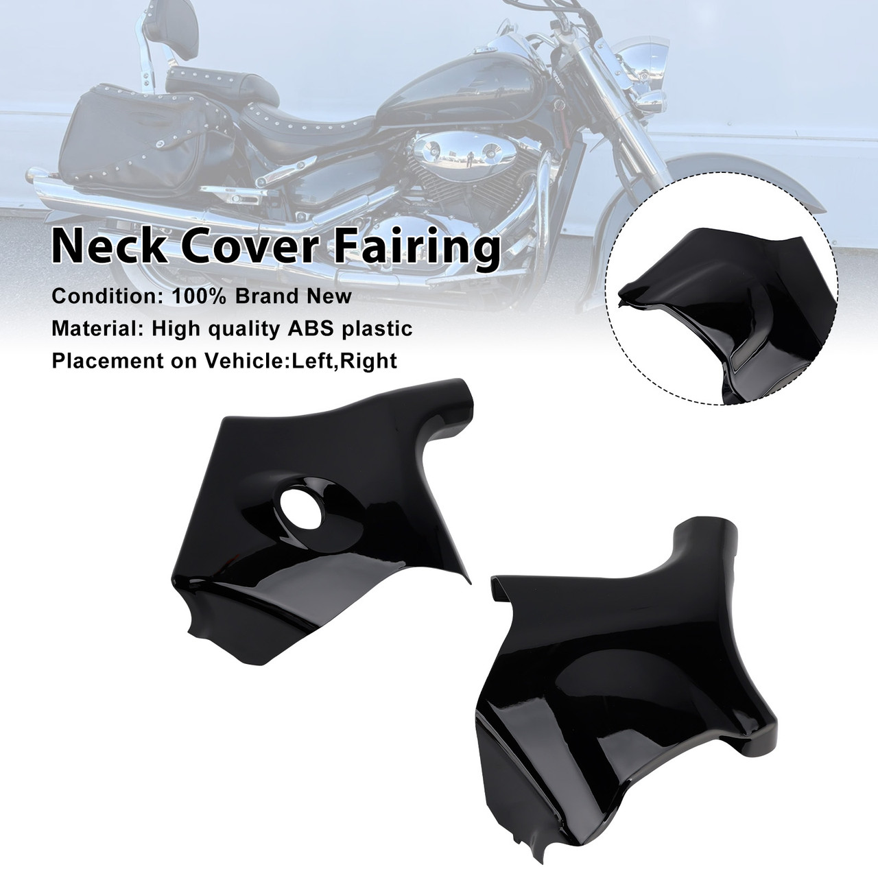 2001-2004 Suzuki Volusia VL400/800 Neck Cover Fairing Black Generic