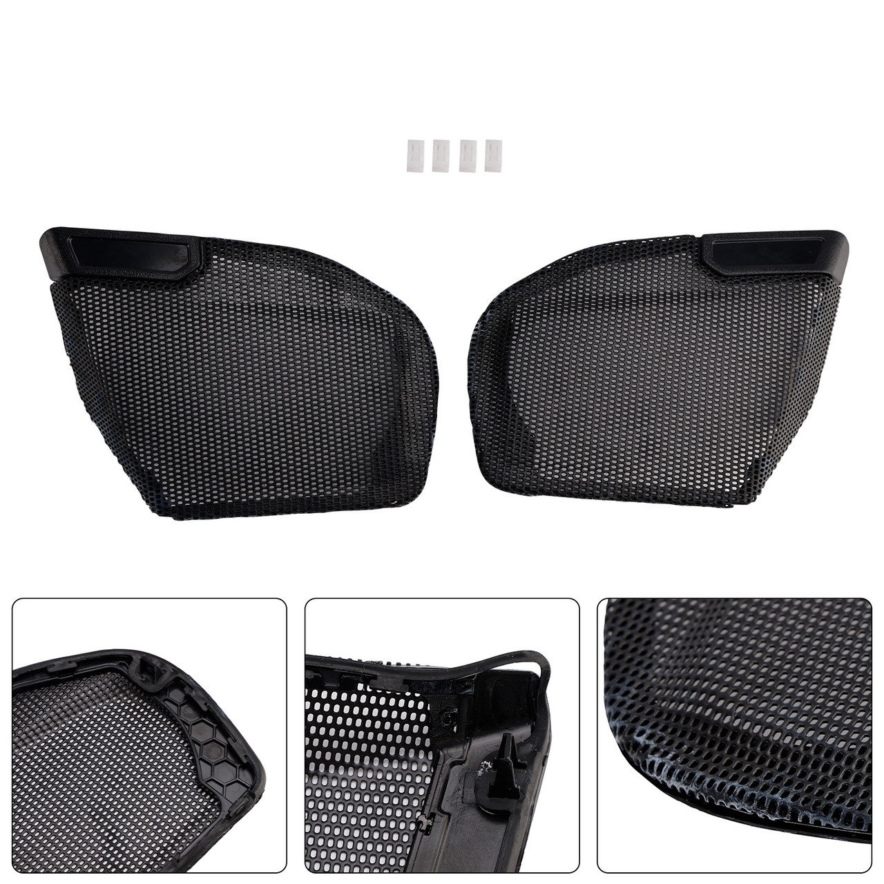 2023-2025 CVO Road Glide Front Fairing Speaker Grills Mesh Covers Black Generic