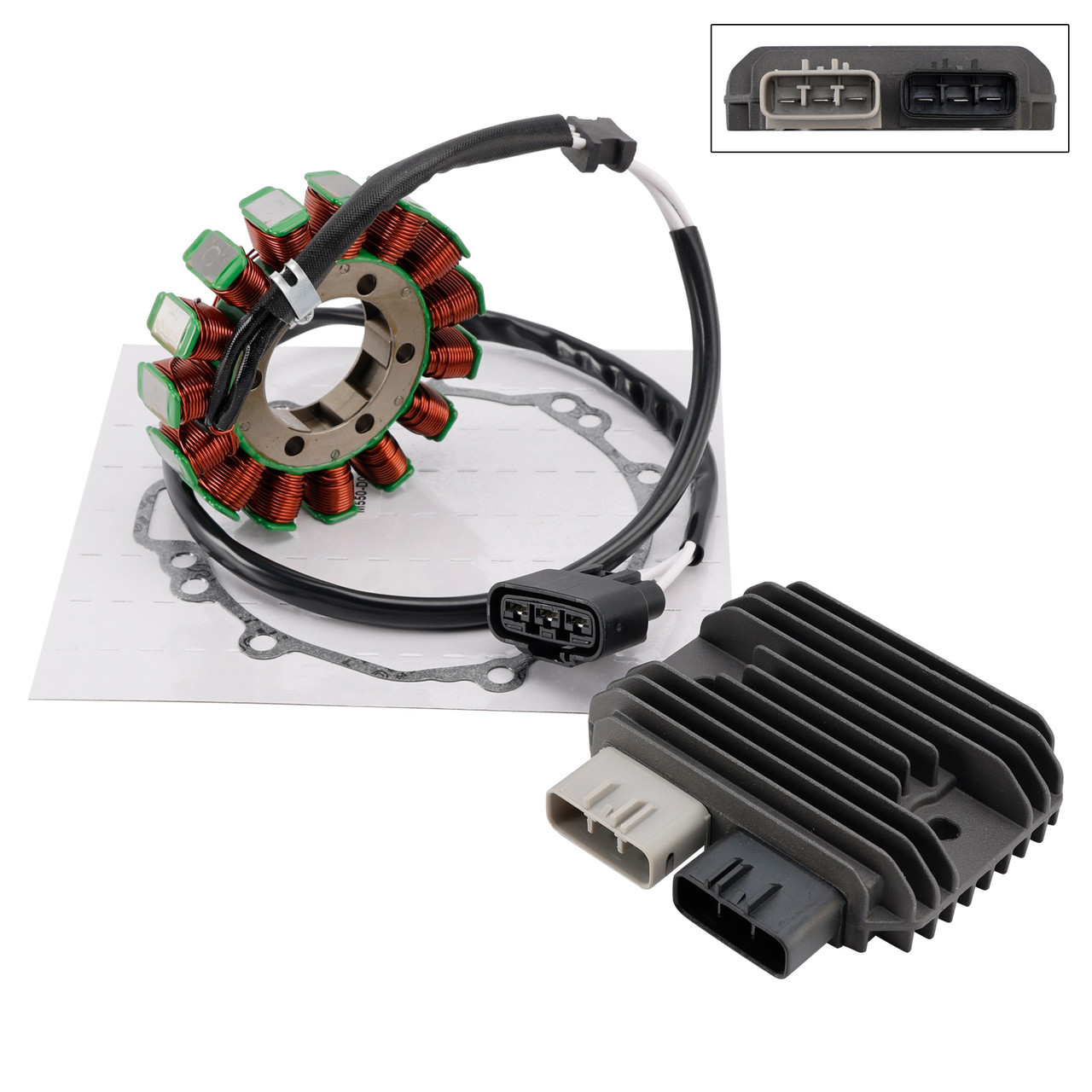 2009-2017 Kawasaki ZX600 Ninja ZX6R ZX-6R Generator Stator Regulator And Gasket Kit Generic