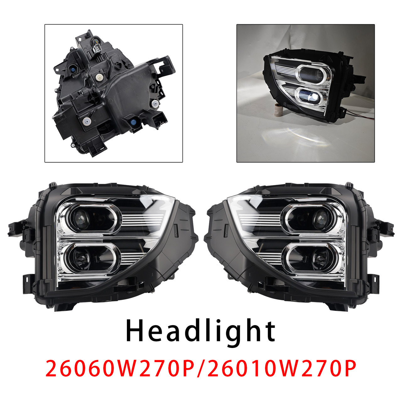 2022-2025 Mitsubishi Eclipse Cross Front Left+Right LED Headlight 26060W270P 26010W270P Generic
