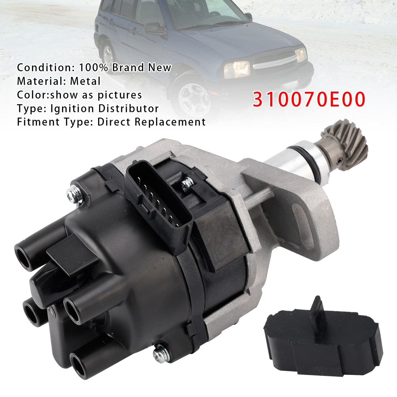 1996-1998 Suzuki Sidekick L4 1.6L Ignition Distributor with Rotor 310070E00 Generic