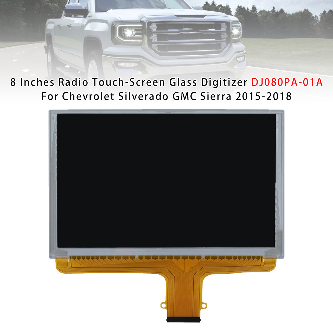 2015-2018 Chevy Tahoe Silverado Colorado Suburban 8 Inches Radio Touch-Screen Glass Digitizer DJ080PA-01A Generic