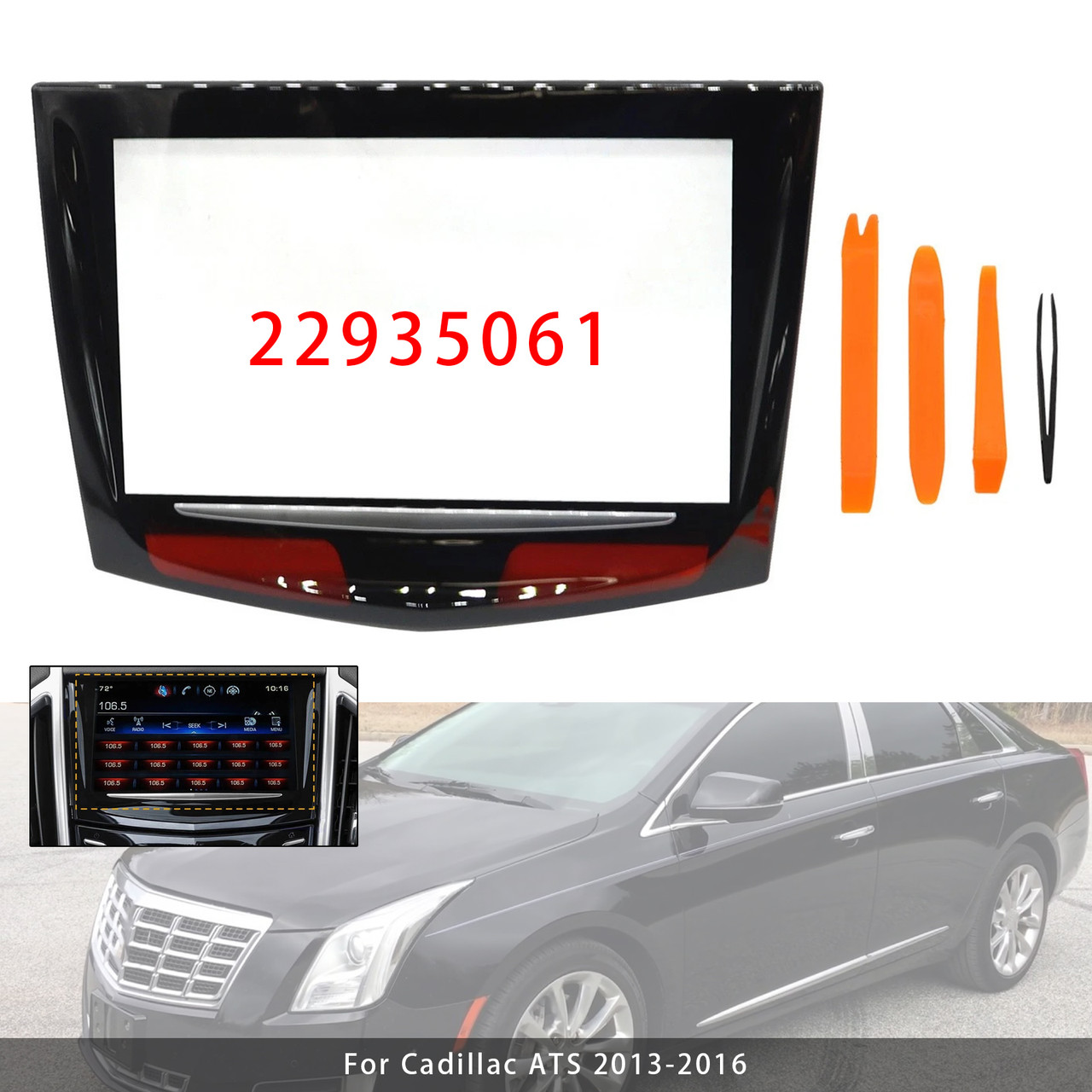 2013-2017 Cadillac CTS V ATS SRX XTS CUE Radio Display Touch Screen +Tools 22935061 Generic