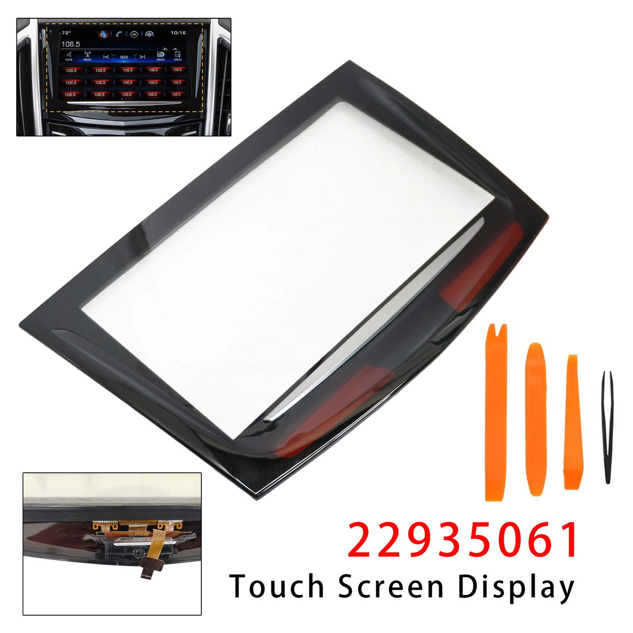 2013-2017 Cadillac CTS V ATS SRX XTS CUE Radio Display Touch Screen +Tools 22935061 Generic