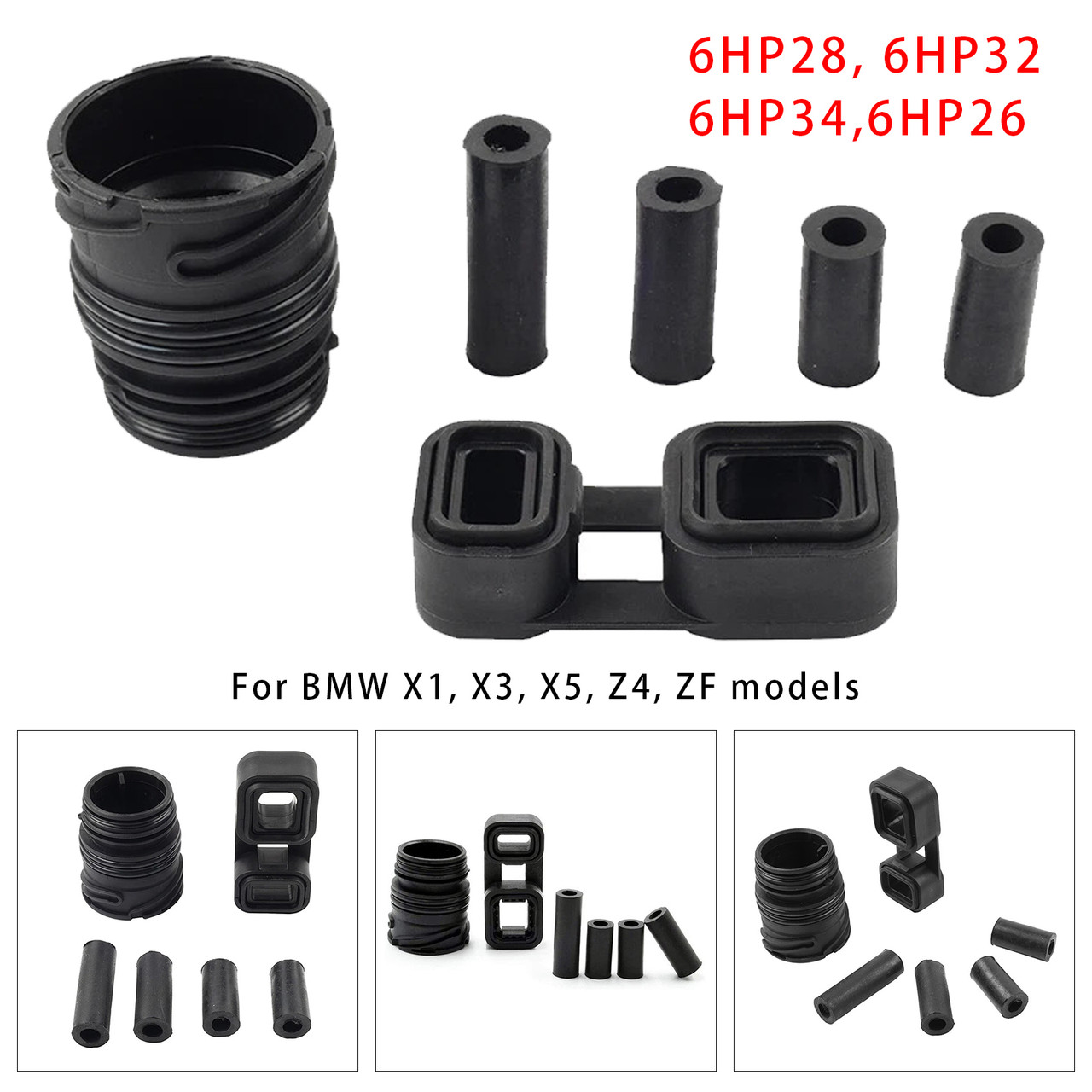 BMW X1 X3 X5 Z4 ZF 6PCS Automatic Gearbox Valve Body Adapter Seal 24347588725 Generic