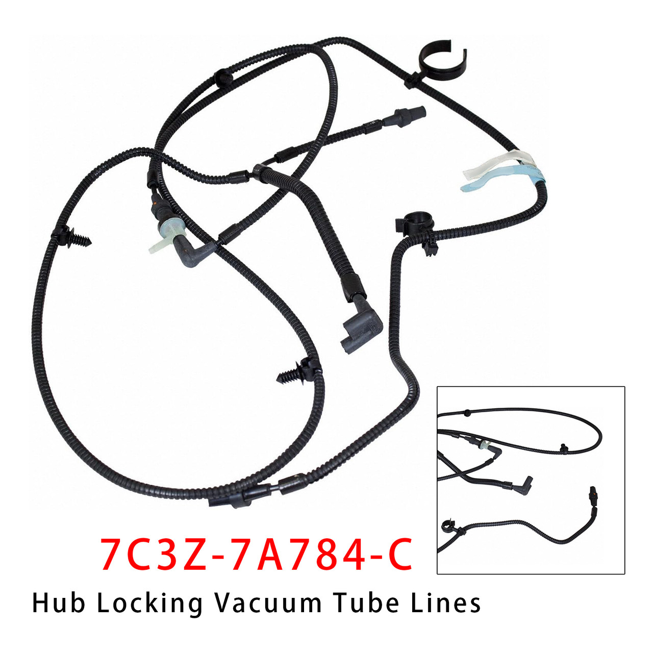 2008-2010 Ford Super Duty Models w/ 6.7L Diesel Engines Hub Locking Vacuum Tube Lines 7C3Z-7A784-C Generic