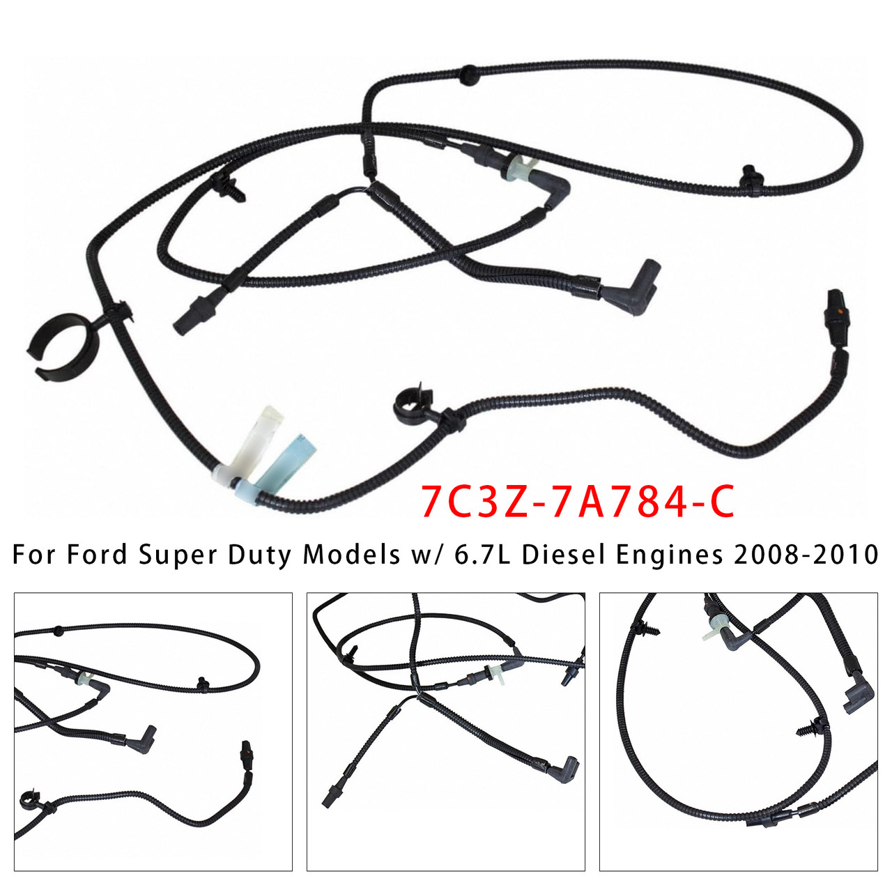 2008-2010 Ford Super Duty Models w/ 6.7L Diesel Engines Hub Locking Vacuum Tube Lines 7C3Z-7A784-C Generic