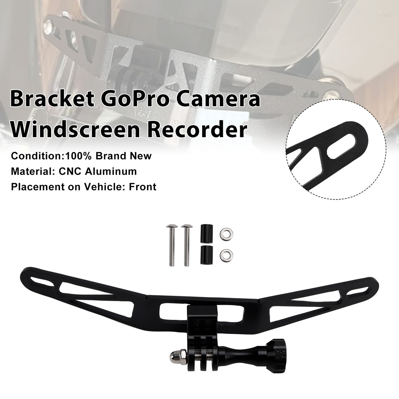 2020-2025 BMW F900XR Bracket GoPro Camera Windscreen Recorder Black Generic