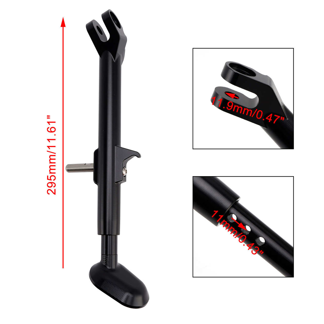 2025-2026 Yamaha Tenere 700 Motorcycle Foot Side Stand Kickstand Black Generic