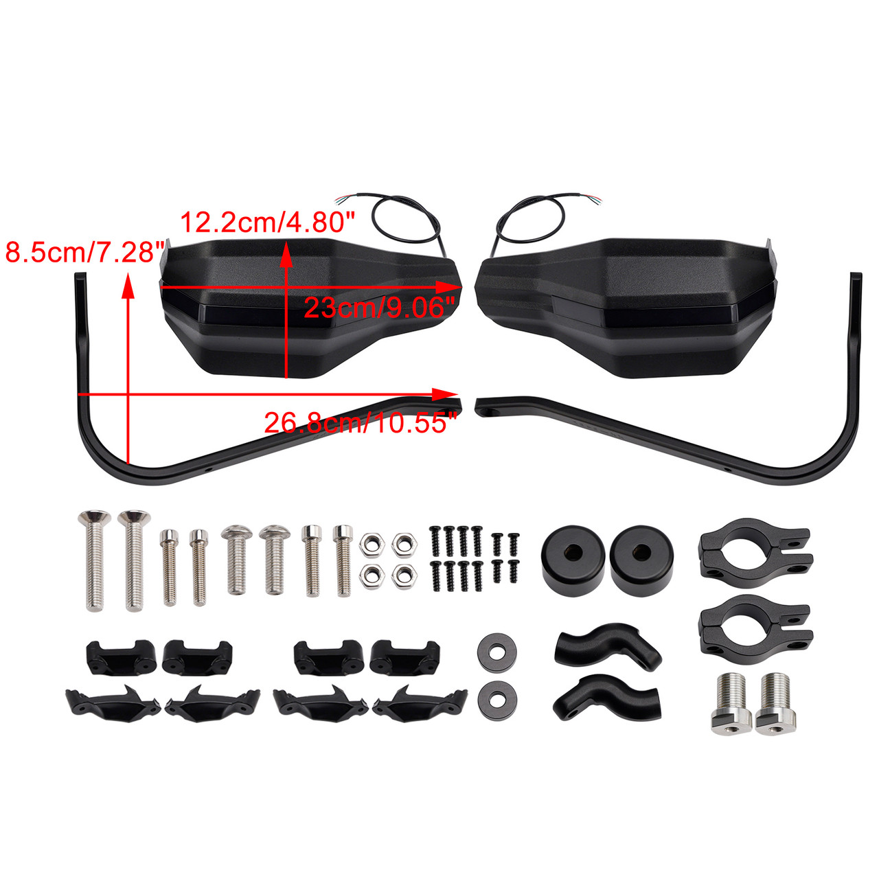 2019-2024 Yamaha Tenere 700 Motorcycle Protector Hand Guards Black Generic