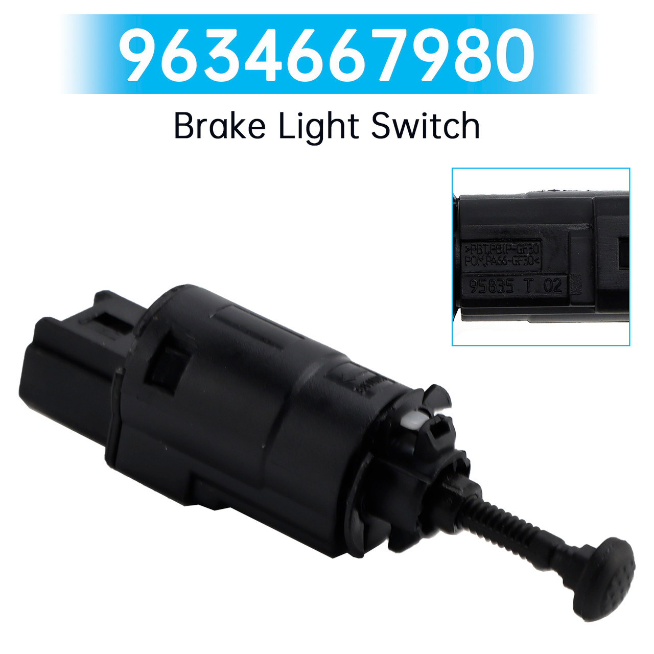 1998-2012 Peugeot 206 Brake Light Switch 9634667980 Generic
