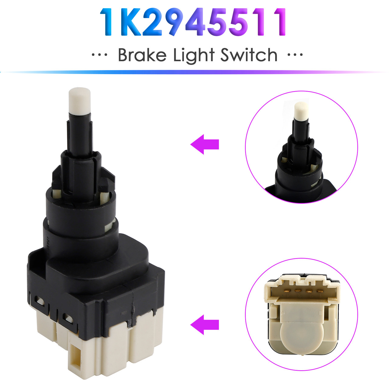 2004-2015 VW Caddy III Brake Light Switch 1J0945515 Generic