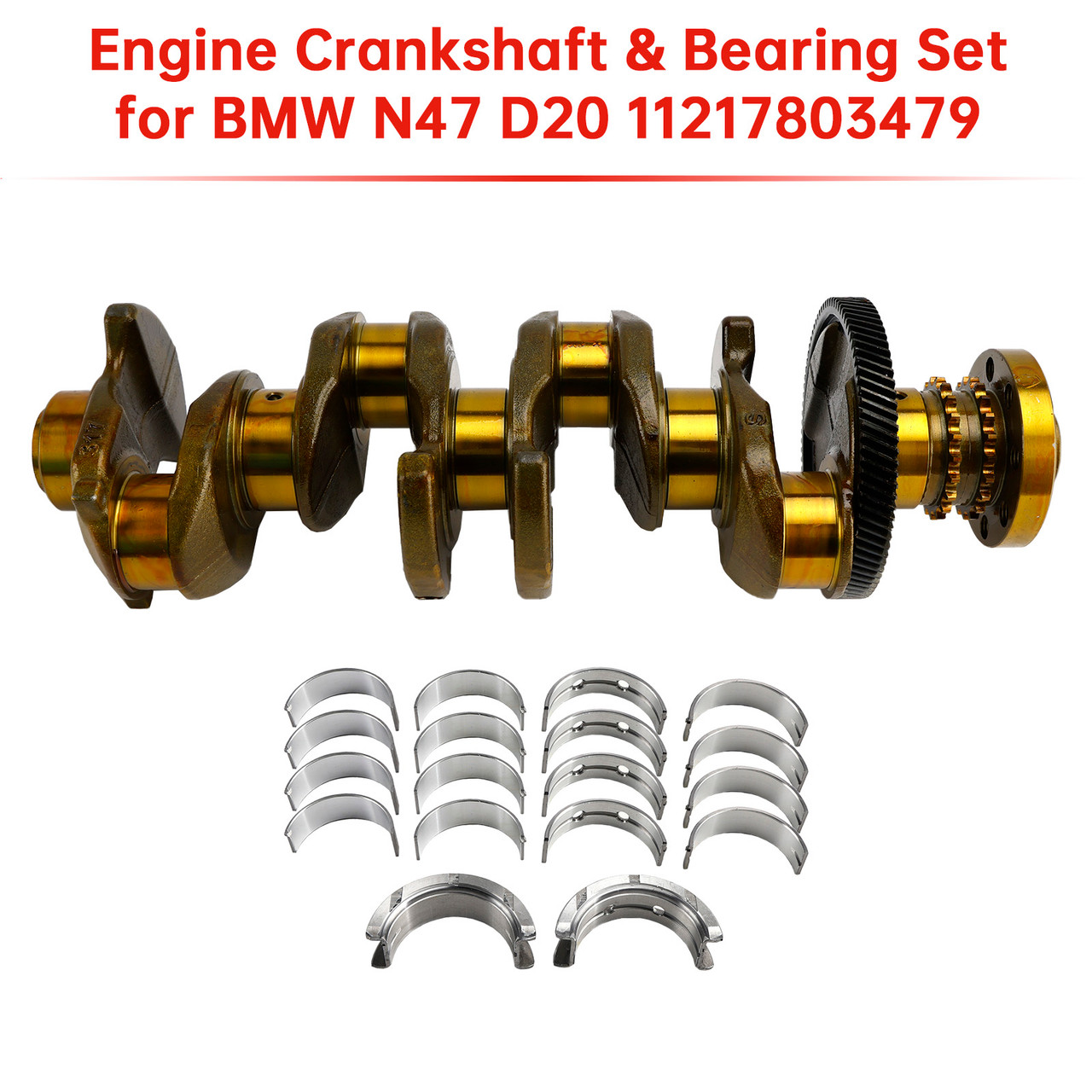 2019- BMW 2 Gran Coupé Engine Crankshaft & Bearing Set 11217803479 11217797975 Generic