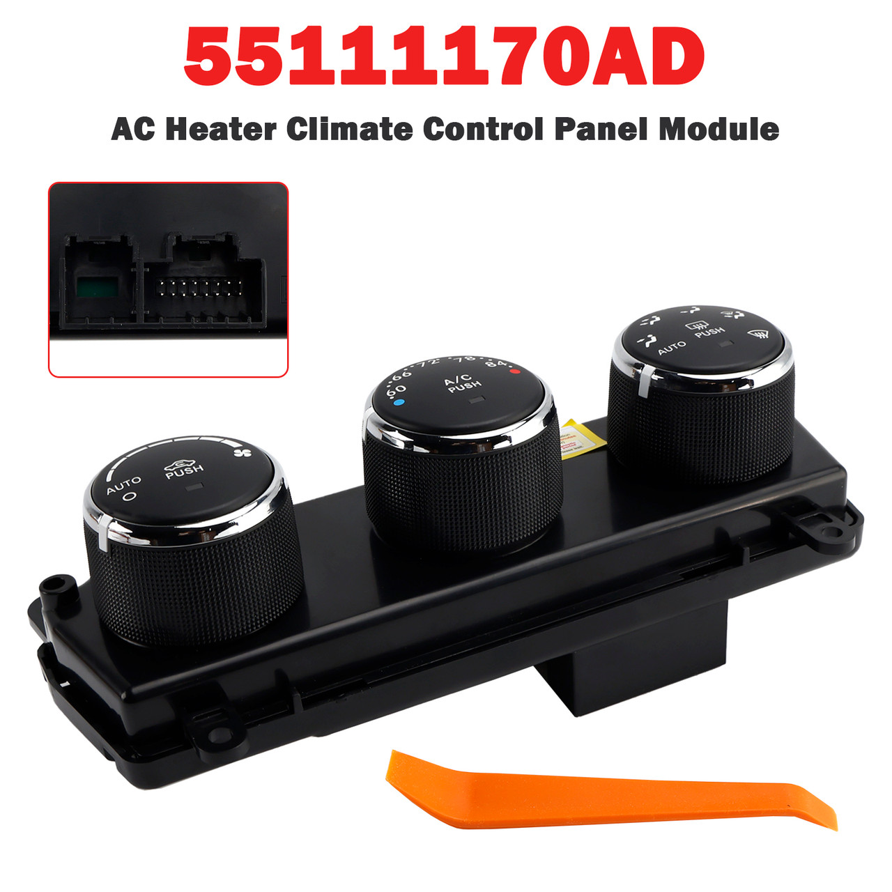 2011-2013 Jeep Wrangler AC Heater Climate Control Panel Module 55111170AD Generic