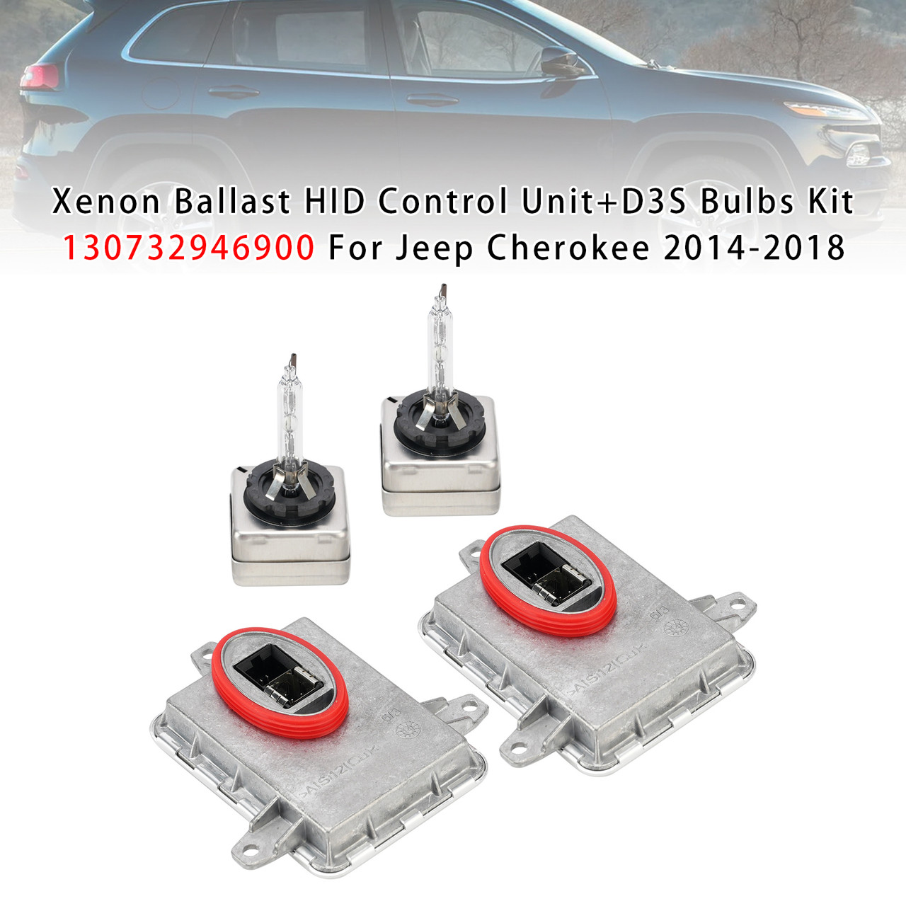 2014-2018 Jeep Cherokee Xenon headlights Ballast HID Control Unit+D3S Bulbs Kit 130732946900 Generic