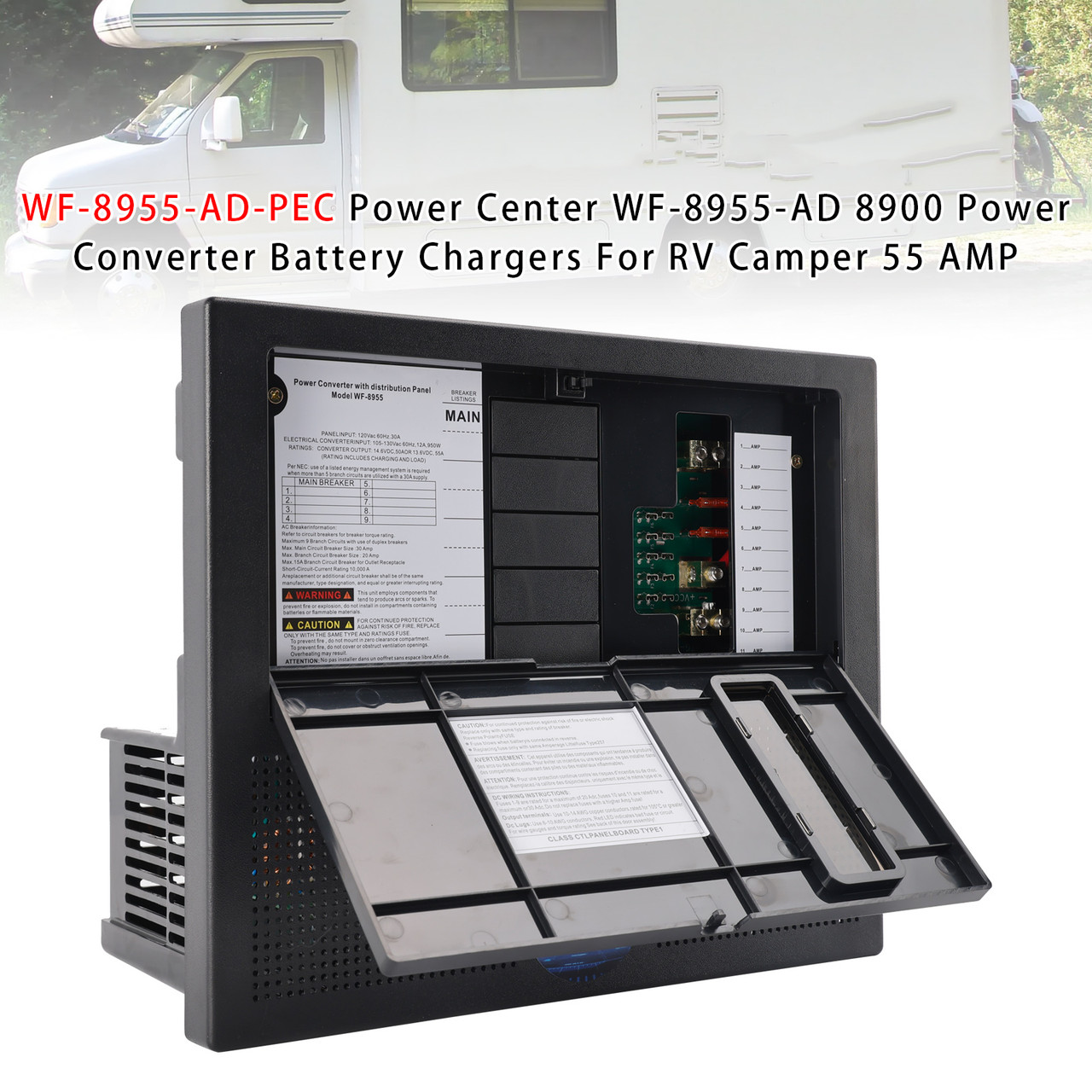 WF-8955-AD-PEC Power Center WF-8955-AD 8900 Power Converter Battery Chargers For RV Camper 55 AMP