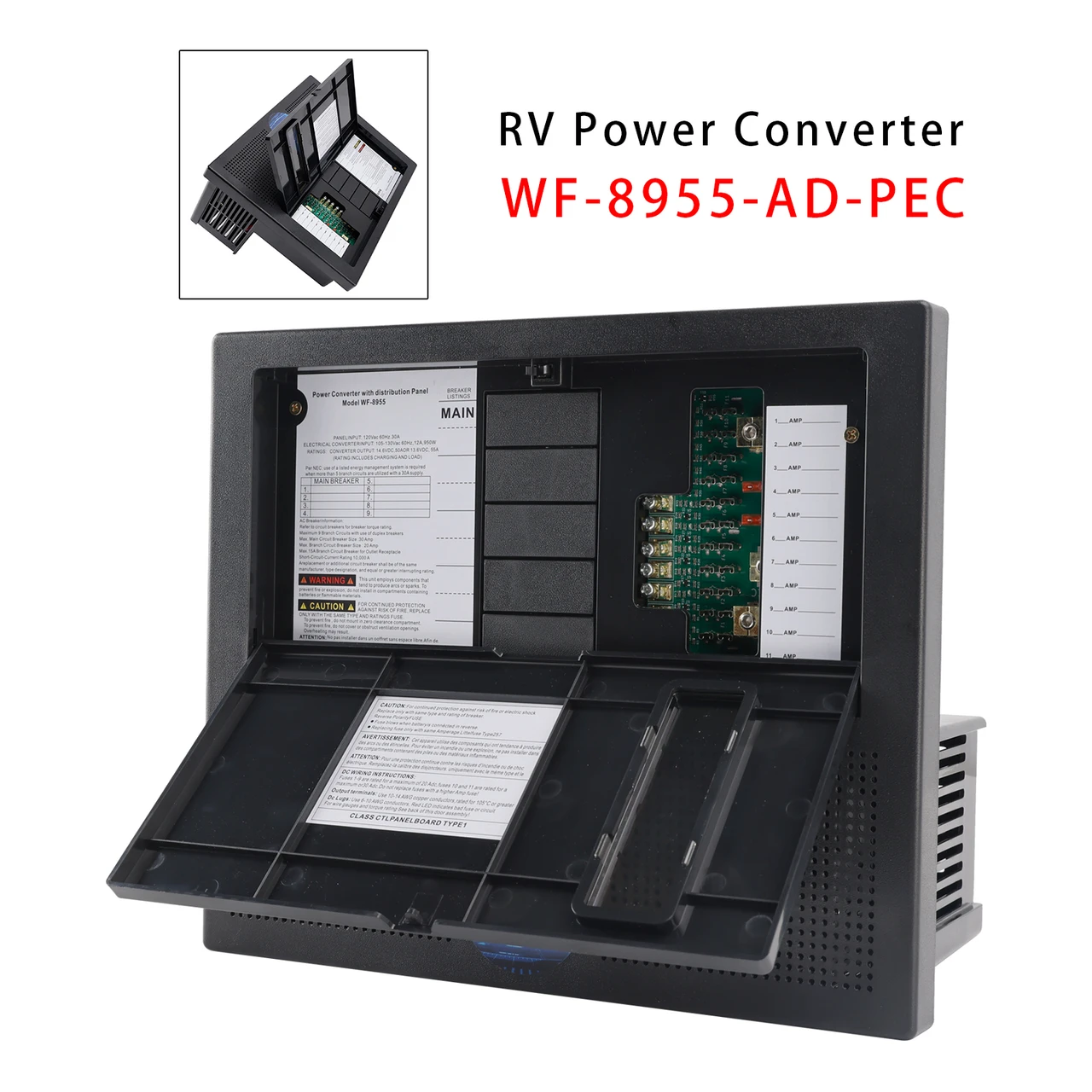 WF-8955-AD-PEC Power Center WF-8955-AD 8900 Power Converter Battery Chargers For RV Camper 55 AMP
