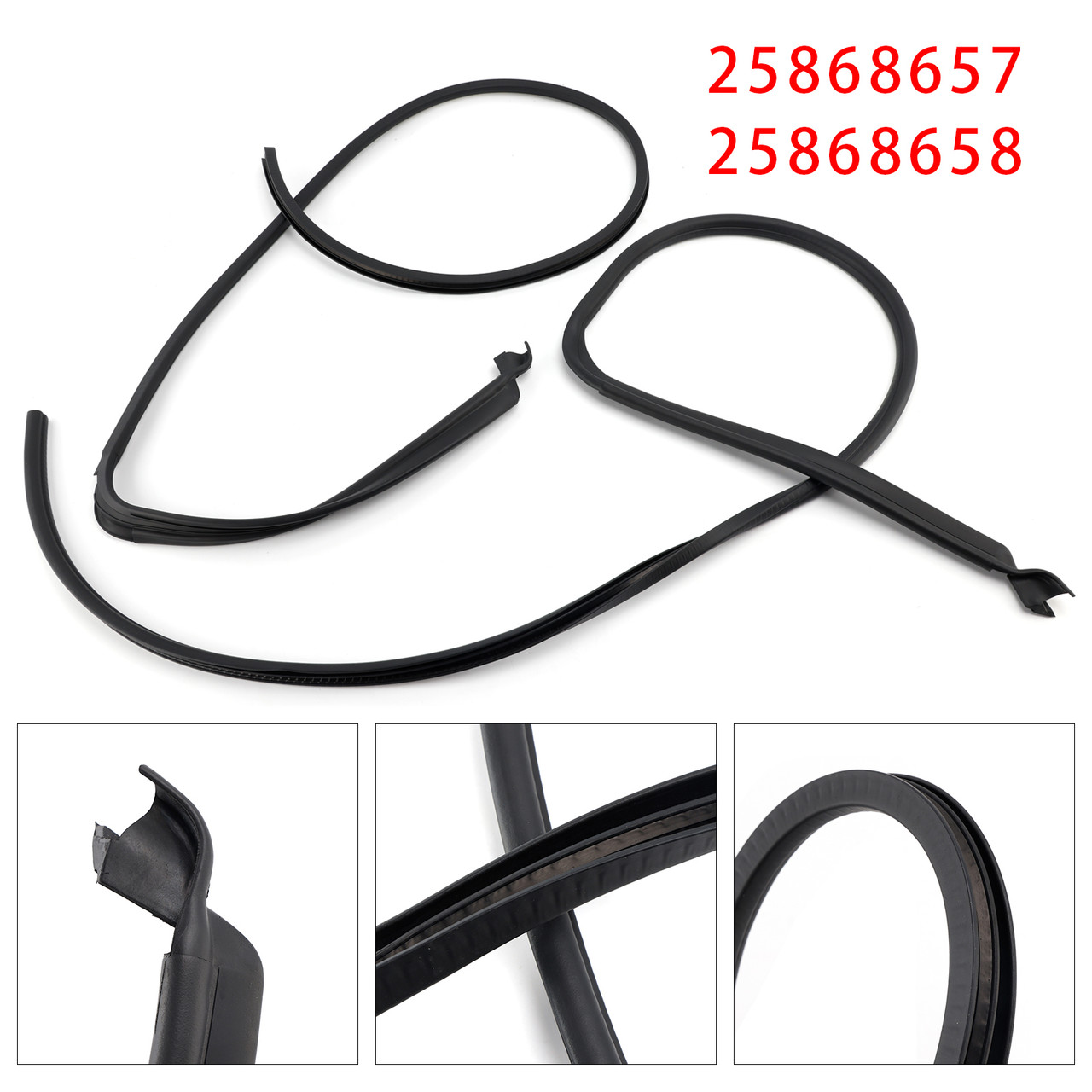 2003-2009 Hummer H2 Left+Right Door Weatherstrip 25868657 25868658 Generic