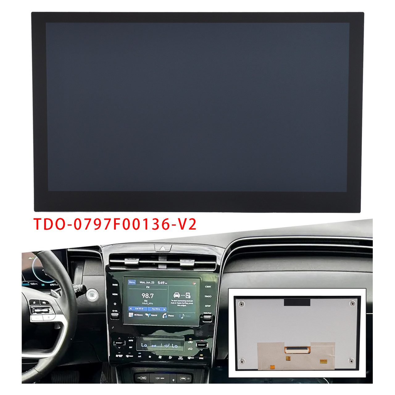 2021-2025 KIA Sorento Seltos Sonet 8" LCD Touch Screen Digitizer TDO-0797F00136-V2 Generic