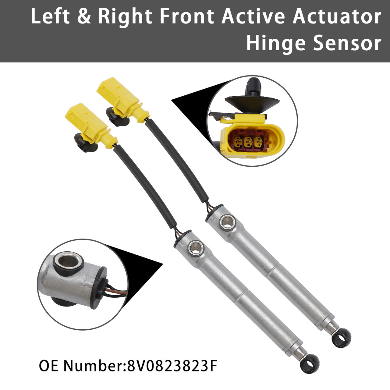 2013-2016 Audi A3 Left & Right Front Active Actuator Hinge Sensor 8V0823823F Generic