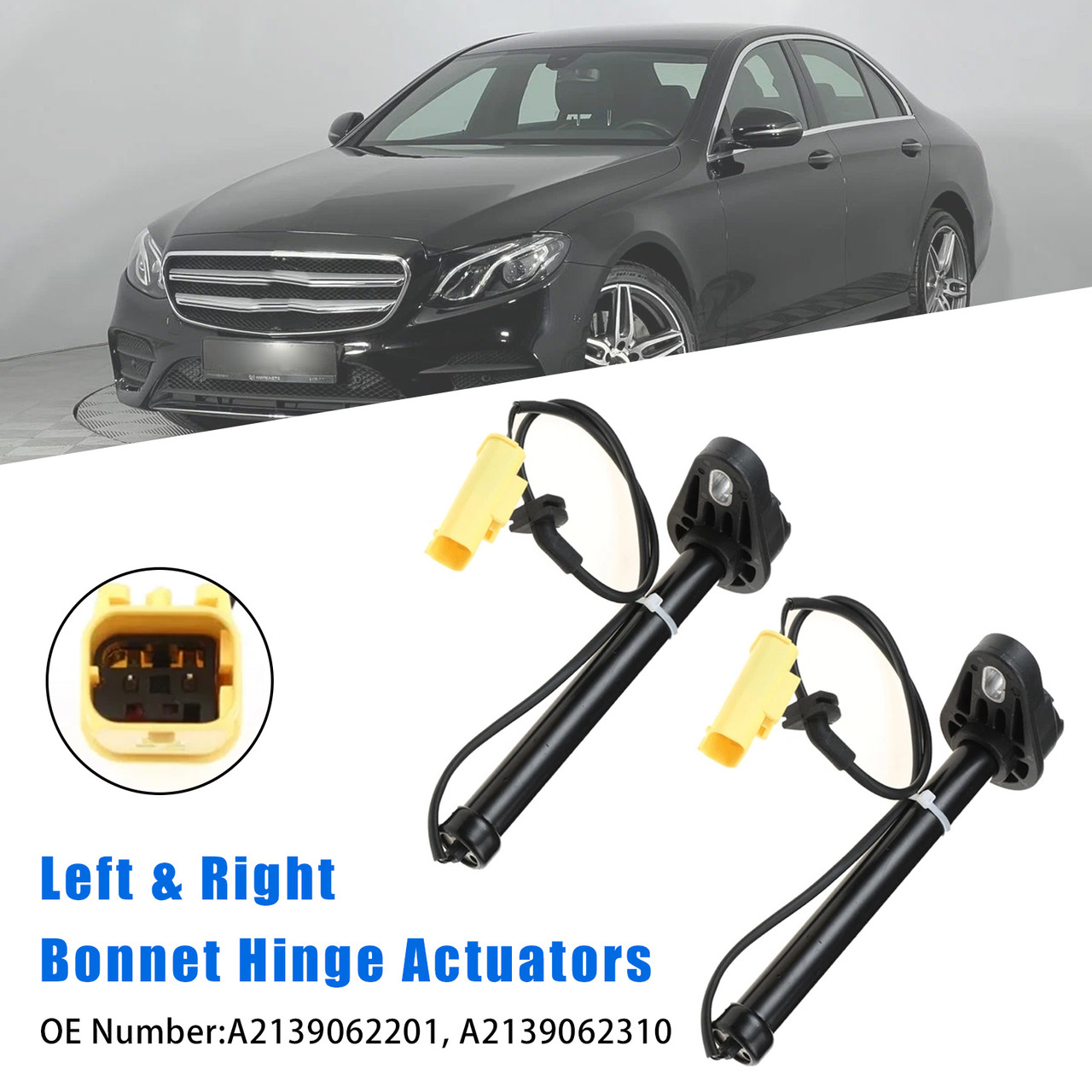 2016-2023 Mercedes-Benz E-Class W213 S213 C213 Left & Right Bonnet Hinge Actuators 2139062201 Generic