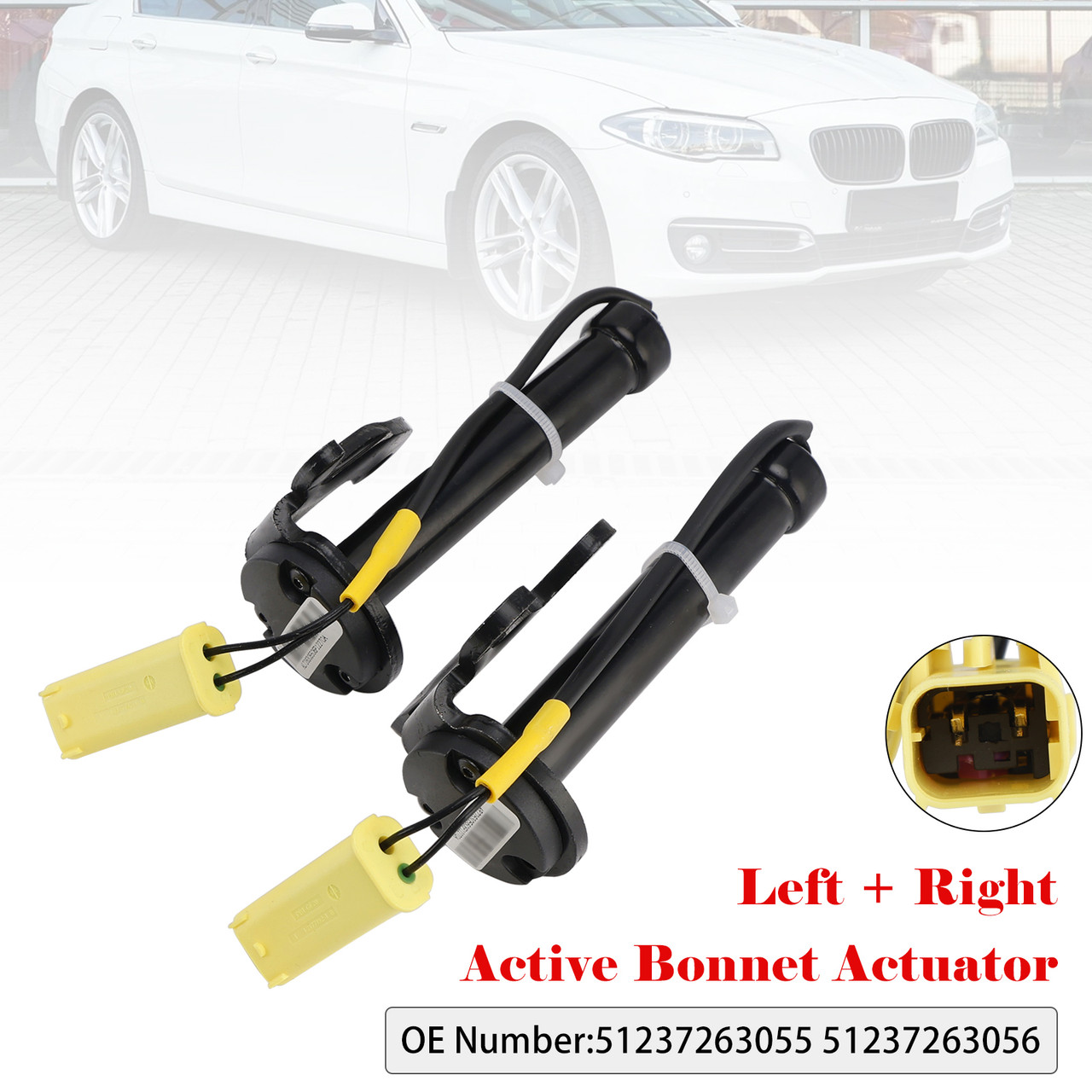 2010-2012 BMW 5 6 7 Series Left+Right Active Bonnet Actuator 51237263055 51237263056 Generic