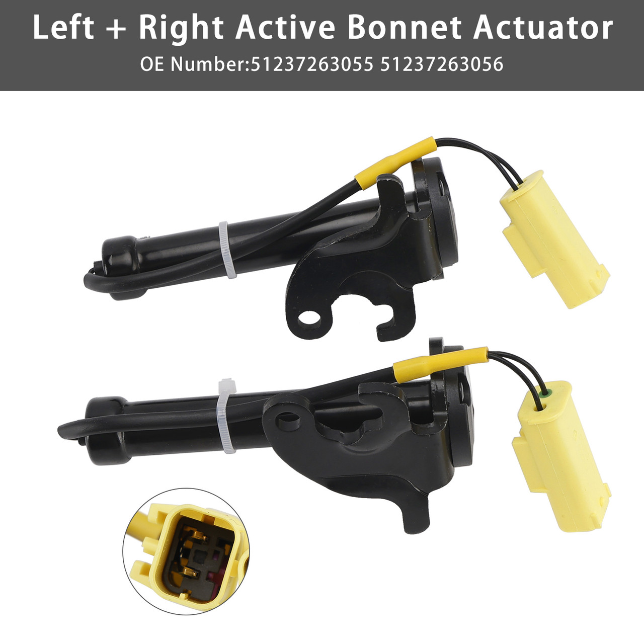 2010-2012 BMW 5 6 7 Series Left+Right Active Bonnet Actuator 51237263055 51237263056 Generic