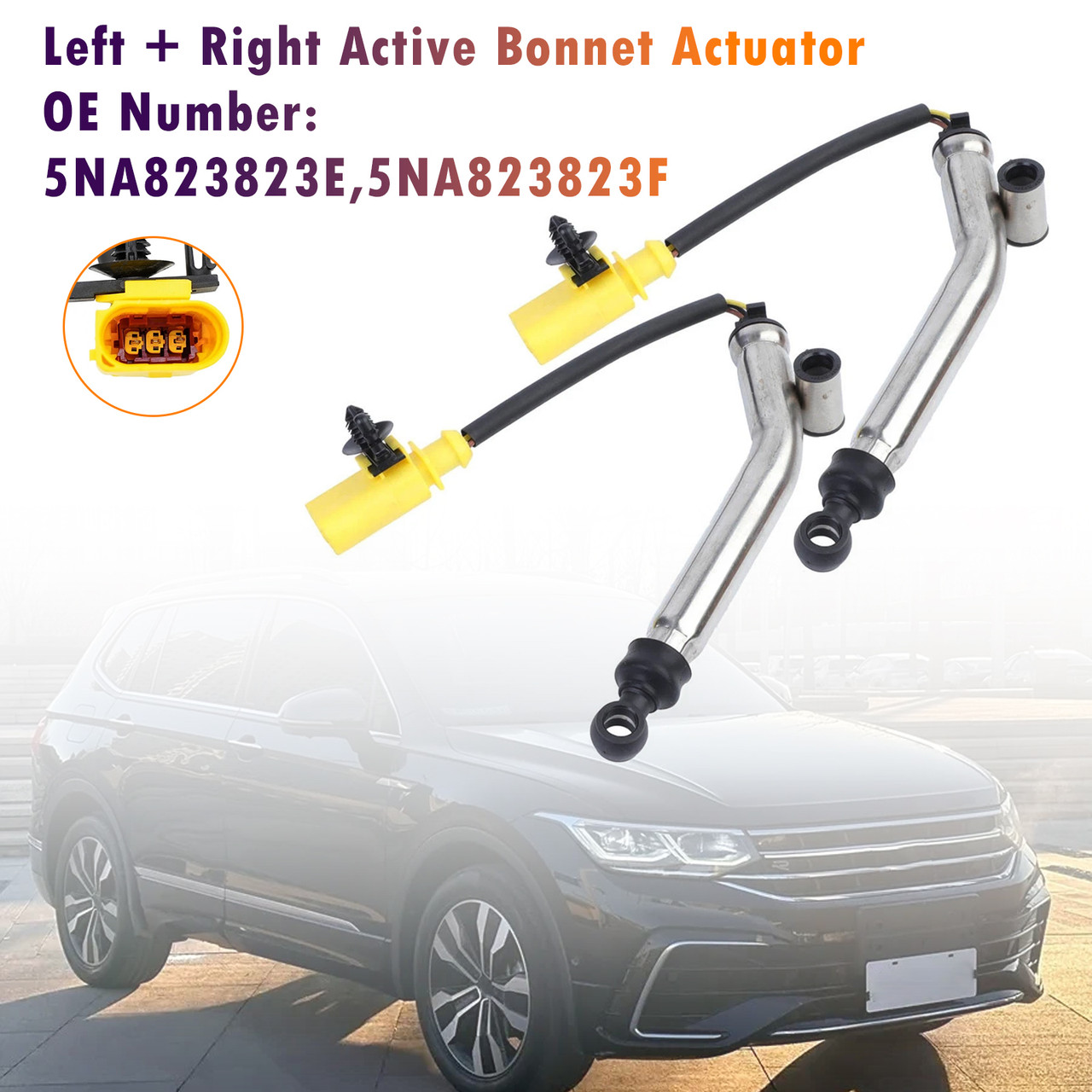 2016-2022 VW Tiguan 2X Active Bonnet Actuator 5NA823823E 5NA823823F Generic