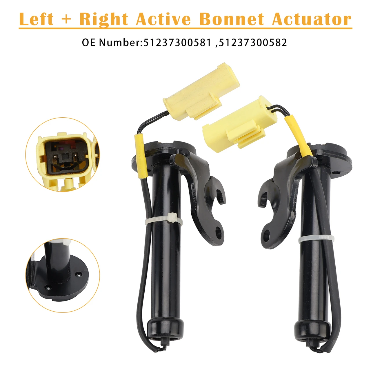 2015-2022 MINI COOPER F55 F56 F57 2PCS Active Bonnet Actuator 51237300581 51237300582 Generic