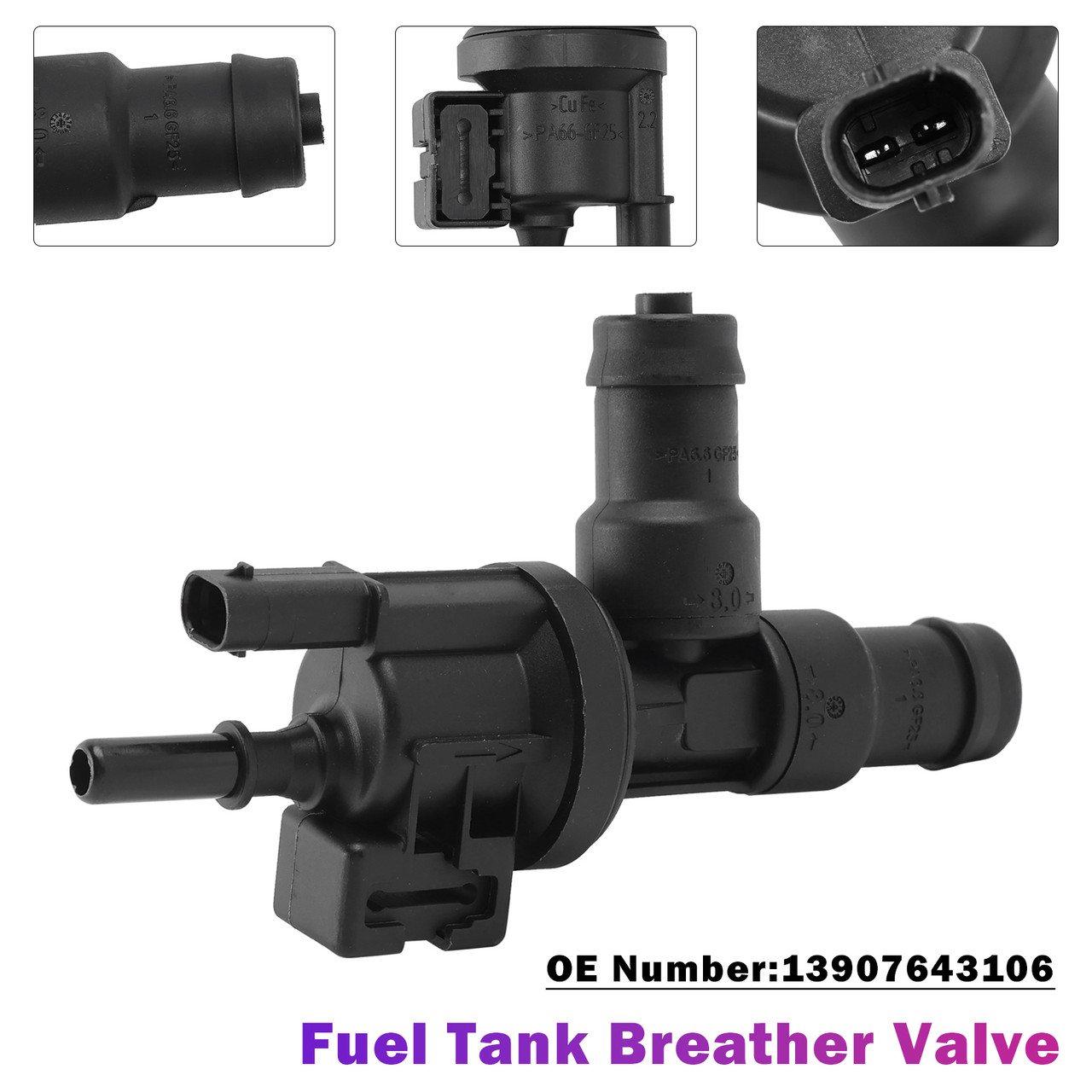 2018-2024 BMW M2 M4 X3 X4 Fuel Tank Breather Valve 13907643106 Generic