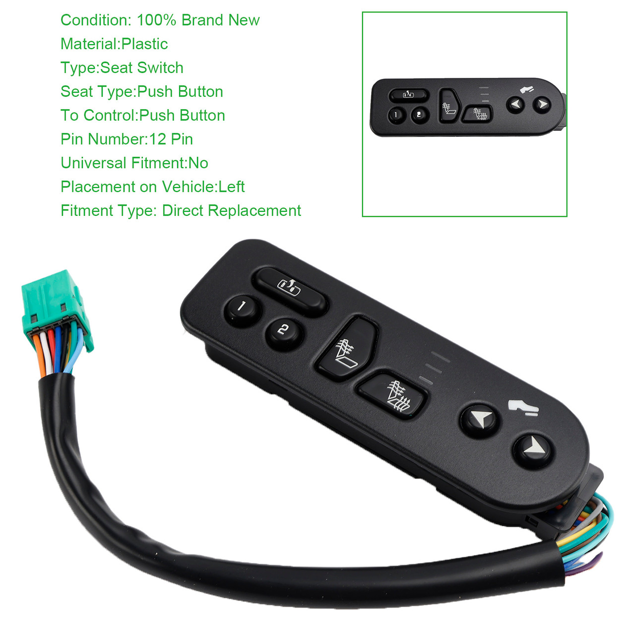 2003-2006 GMC Yukon/ XL 1500 2500 Seat Heat Switch 15116862 Generic